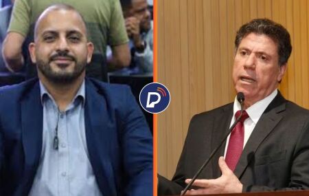 Vereador Sargento Almeida e o prefeito Lula Cabral.