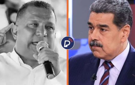 Ex governador do estado de Nueva Esparta, Alfredo D&iacute;az, e presidente da Venezuela, Nicol&aacute;s Maduro.
