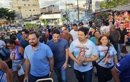 Tecio Teles, Eduardo Moura e Felipe Alecrim na subida ao Morro da Concei&ccedil;&atilde;o.
