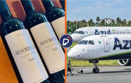 Azul oferece vinho pernambucano "Alvorecer 2024"