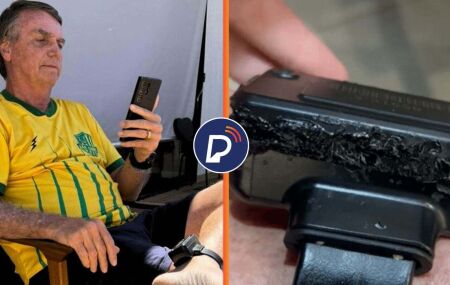 Bolsonaro tentou romper tornozeleira eletr&ocirc;nica.
