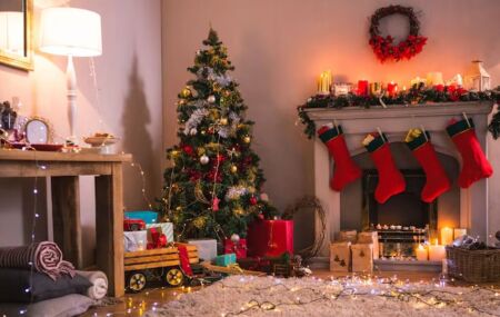 Casa decorada de natal.