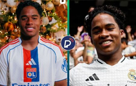 Endrick chega ao Lyon por empr&eacute;stimo do Real Madrid.