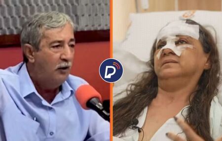 Ex-secret&aacute;rio de Calumbi e esposa que foi agredida por ele.