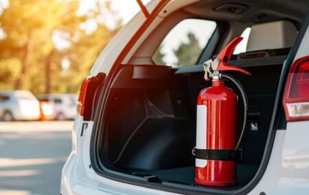 Extintor de inc&ecirc;ndio em carro