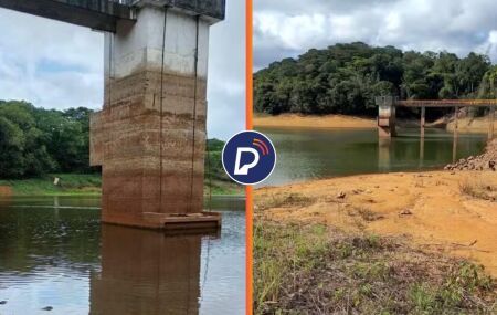 Escassez de &aacute;gua por causa da estiagem de chuvas.