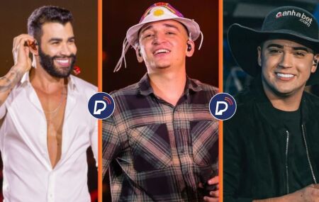 Gusttavo Lima, Jo&atilde;o Gomes e Natanzinho Lima. 