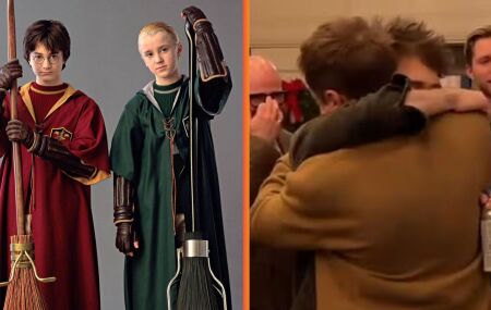 harry potterAstros de Harry Potter, Tom Felton e Daniel Radcliffe se reencontram 24 anos ap&oacute;s primeiro filme