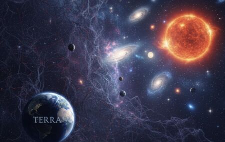 O universo e o sistema solar.