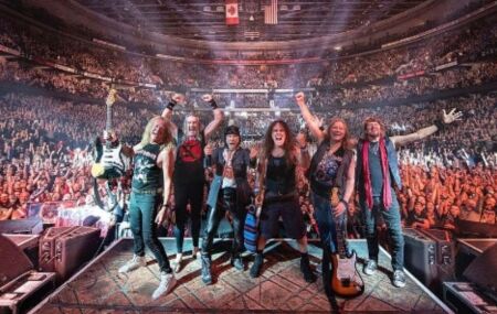 Banda Iron Maiden em show no Brasil.