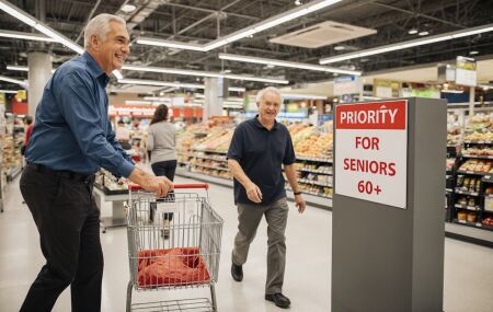 Lei 10.048 obriga Assa&iacute;, Carrefour e supermercados a darem prioridade a idosos 60+ em filas. 