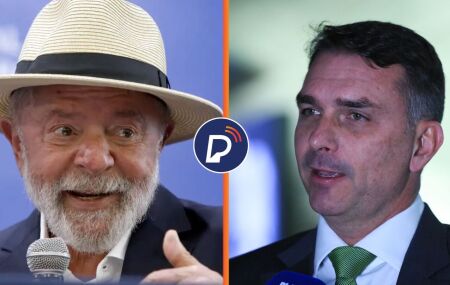 Lula e Fl&aacute;vio Bolsonaro.