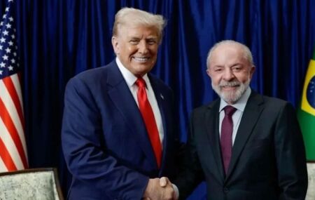 Lula e Trump. 