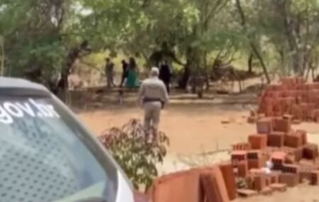 Local onde mulher matou e enterrou corpo do pai.