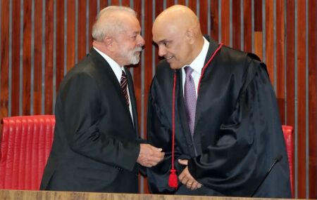 Presidente Lula e o ministro do STF, Alexandre de Moraes.
