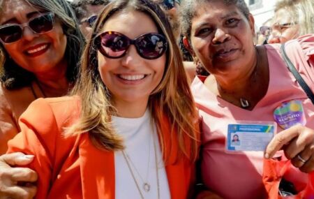 Primeira dama Janja em visita a Itapissuma, em Pernambuco.
