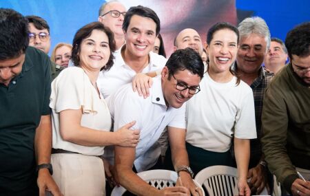 Raquel Lyra e Diego Cabral, prefeito de Camaragibe. 