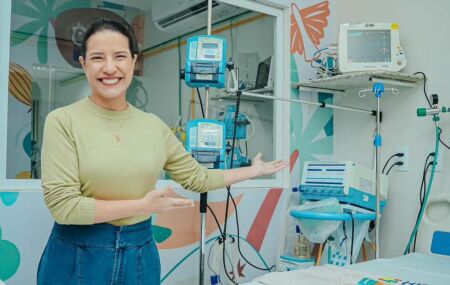 Raquel Lyra em hospital p&uacute;blico.