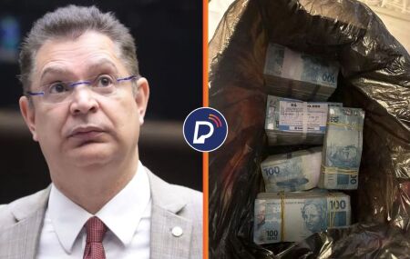 S&oacute;stenes Cavalcante, l&iacute;der do PL na C&acirc;mara e dinheiro encontrado no flat pela PF.