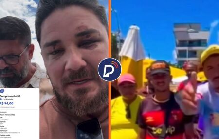 Casal agredido na praia de Porto de Galinhas e barraqueiros.