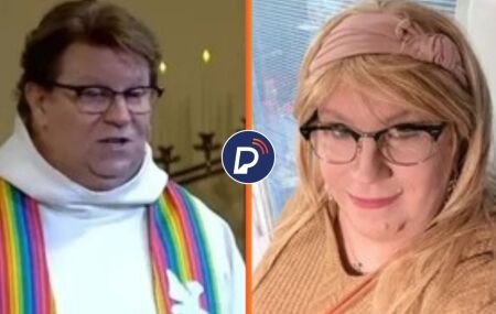 Montagem registra antes e depois de l&iacute;der religioso em processo de transforma&ccedil;&atilde;o de identidade.