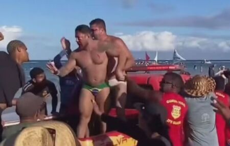 Casal de turistas agredidos na prauia de Porto de Galinhas, em Ipojuca.