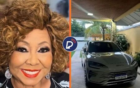 Cantora Alcione e carro BYD que foi roubado.