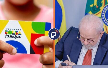 Crian&ccedil;a com cart&atilde;o do Bolsa Fam&iacute;lia e presidente Lula.