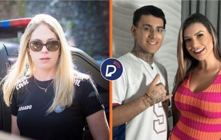 Delegada Sheila e Andressa Urach com Filho