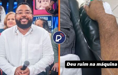 Cantor de samba Dudu Nobre em palco e artista internado.