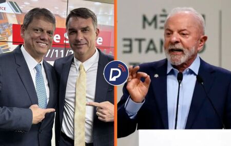 Fl&aacute;vio Bolsonaro, Tarc&iacute;sio de Freitas e Lula 