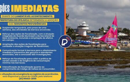 Prefeitura de Ipojuca refor&ccedil;a a fiscaliza&ccedil;&atilde;o e pro&iacute;be pr&aacute;ticas abusivas nas praias.