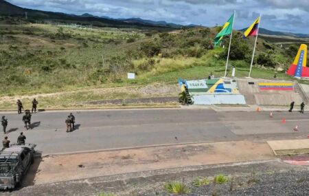 Fronteira entre Brasil e Venezuela.