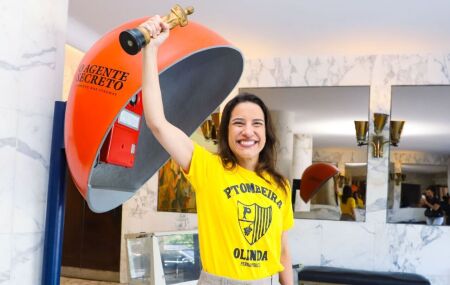 Governadora Raquel Lyra comemorando indica&ccedil;&otilde;es de O Agente Secreto no Oscar. 