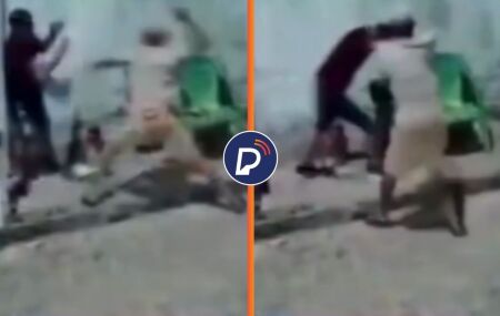 Momento em que homem sofre tentativa de homic&iacute;dio em Canhotinho.