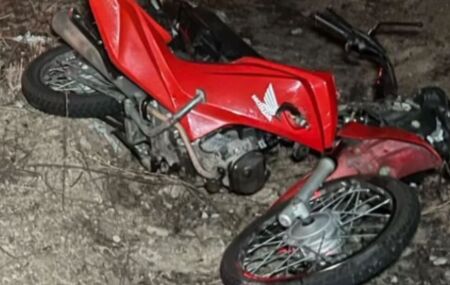 Motocicleta envolvida em colis&atilde;o no Agreste de Pernambuco, na qual vitimou duas pessoas.