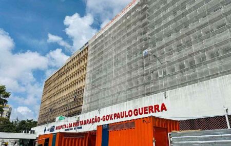 Fachada do Hospital da Restaura&ccedil;&atilde;o. 