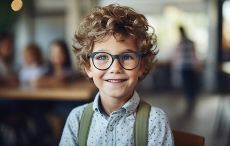 Ilustra&ccedil;&atilde;o de crian&ccedil;a com &oacute;culos