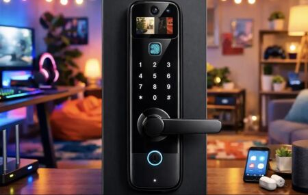 Fechadura com c&acirc;mera.