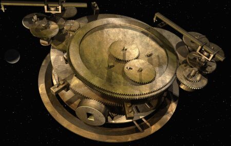 O mecanismo de Antic&iacute;tera, o primeiro computador anal&oacute;gico.