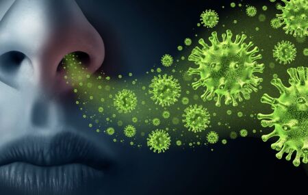 Representa&ccedil;&atilde;o do v&iacute;rus da gripe.