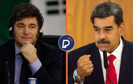 Javier Milei e Nicol&aacute;s Maduro.