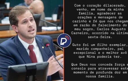 Pedro Campos emite nota de pesar ap&oacute;s morte de sogro.