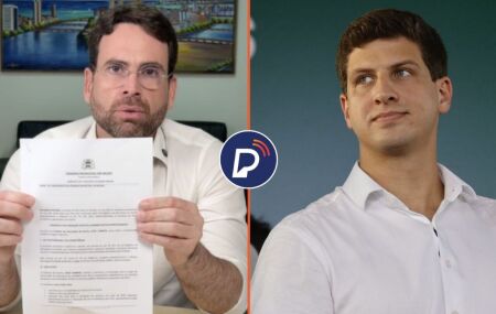 Vereador Eduardo Moura, que pediu impeachment e Jo&atilde;o Campos, prefeito do Recife.