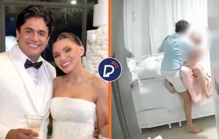 Cantor Jo&atilde;o Lima e esposa no casamento e momento das agress&otilde;es.