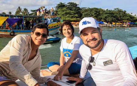 J&uacute;nior de Irm&atilde; T&ecirc;ca, Z&eacute; de Irm&atilde; T&ecirc;ca e Priscila Krause.