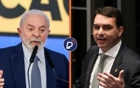 Lula e Fl&aacute;vio Bolsonaro.