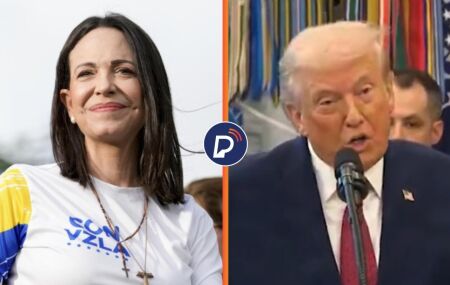 Maria Corina Machado e Donald Trump.