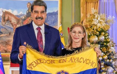N&iacute;colas Maduro e Cilia Flores.