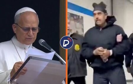 Papa Le&atilde;o e Nicol&aacute;s Maduro.